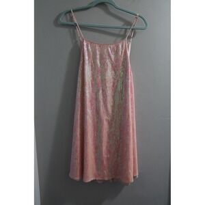 Maison Amory Pink Sequin Slip Dress Iridescent Strappy Sparkle Mini Party
